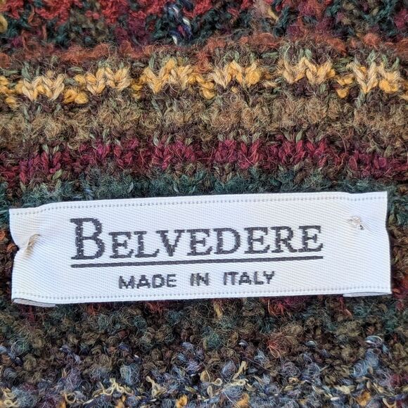 VTG Belvedere Italy Wool Alpaca Sweater M Eclectic Grandpa Countryside Preppy - Picture 2 of 9